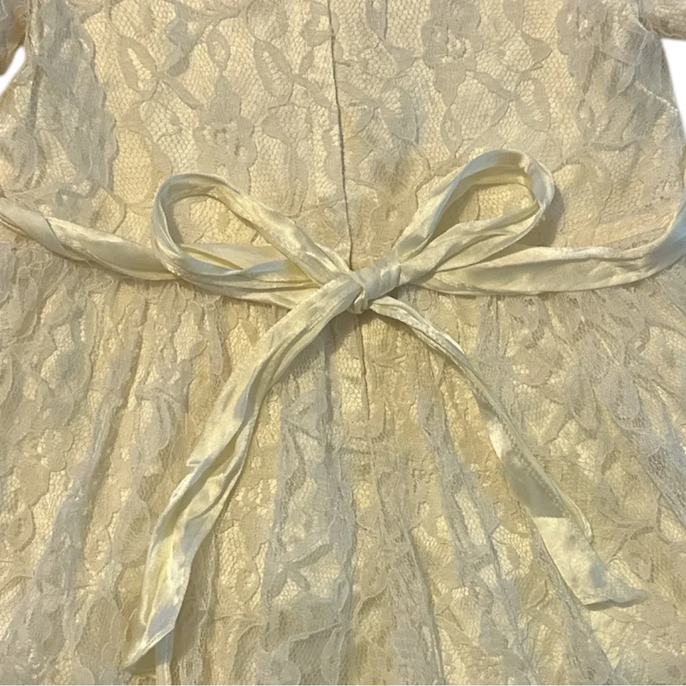 Gunne Sax Cream Lace Formal Kids Dress